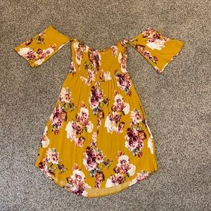 Beautiful Floral off the shoulder dress